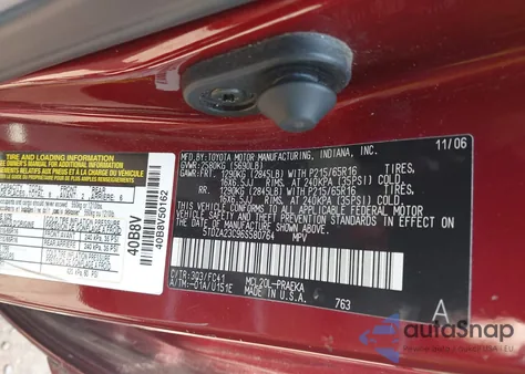 2006 Toyota Sienna Le from USA, damaged, VIN 5TDZA23C96S580764